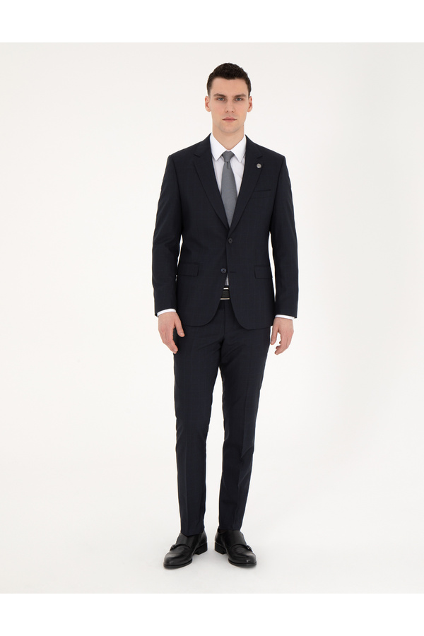 Pierre Cardin Navy Blue Slim Fit Suit 50285263-Vr033