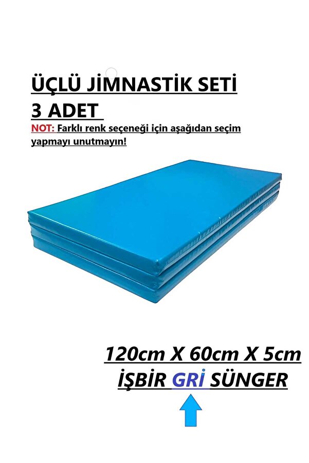 gürteks Üçlü Set 60x120x5 Cm Çocuk Jimnastik Minderi (PVC)