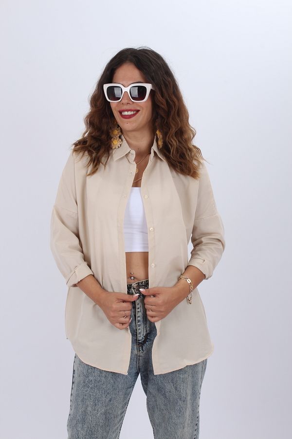 HelenaButik-Women's Oversize Long Basic Shirt 1
