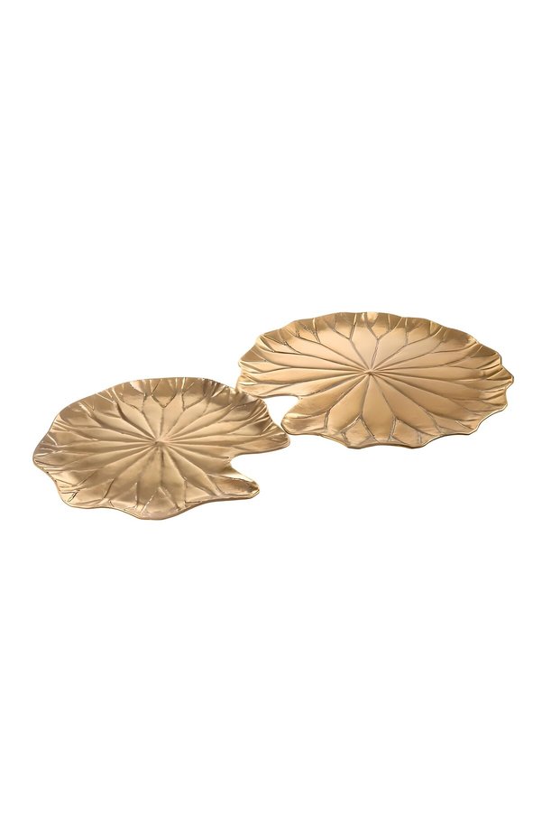 Alya Maison Double Gold Metal Plate Set - 41X32 cm | Stylish and ...