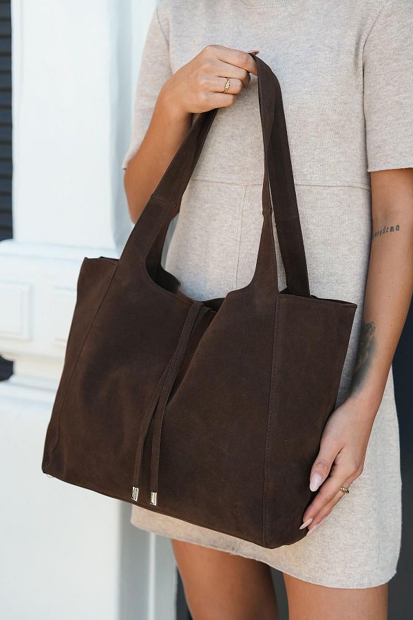 Suede shopper on sale