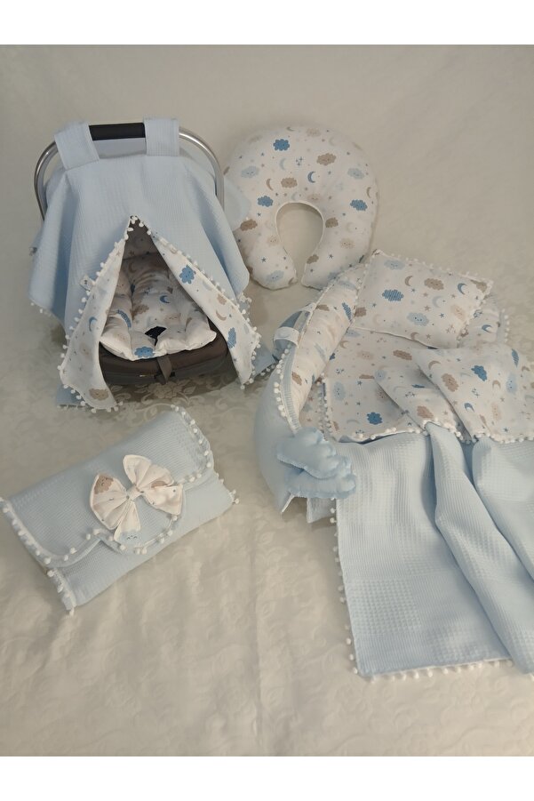 Wenaris babynest ve yastık,puset örtüsü,puset minderi,çantalı altaçma ve yastı,battaniye emzirme yastığı