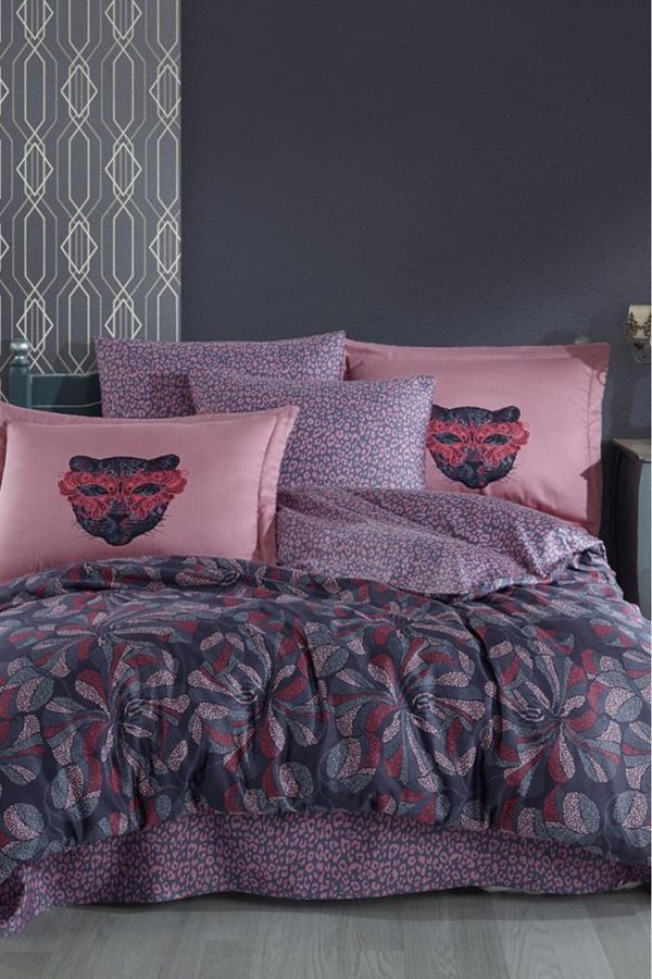 Hobby-Pink Caprice Cotton Satin Double Duvet Cover Set 1