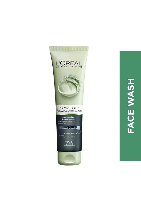L'Oreal Paris-Pure Clay Black Face Cleanser with Charcoal, Detoxifies & Clarifies, 150 ML 1
