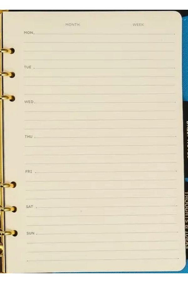 Victoria's Journals-استبدال جدول الأعمال الأسبوعي Smyth Organizer مقاس A5 (14.8x21 سم) 1