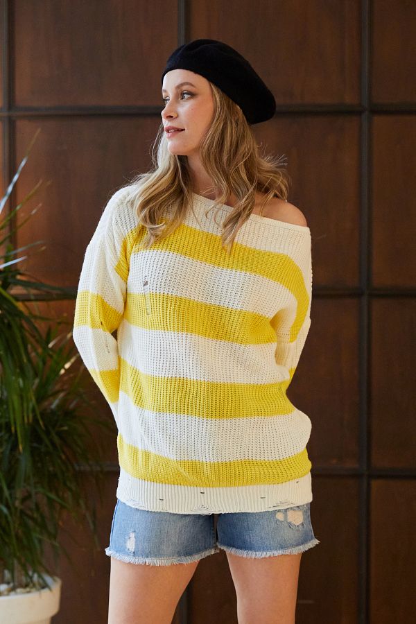 JAG G Y M Boat Neck Knitwear Sweater Trendyol