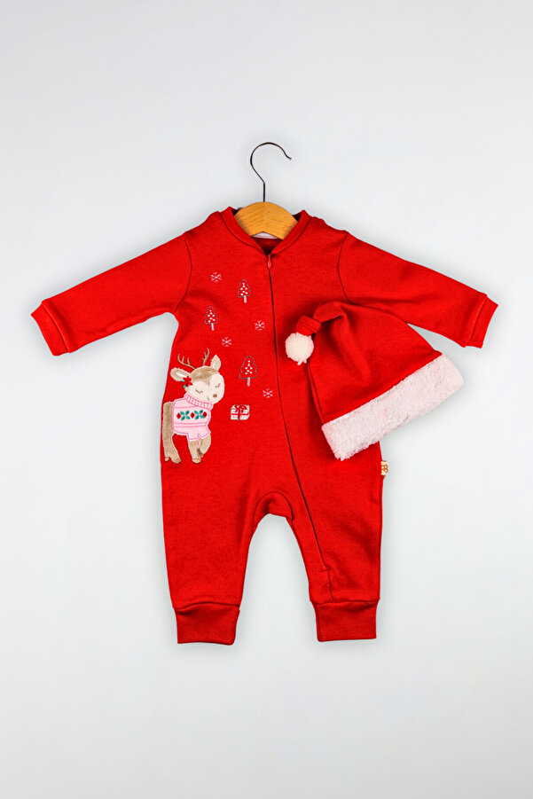 Globaby Geyikli Yılbaşı Unisex Tulum