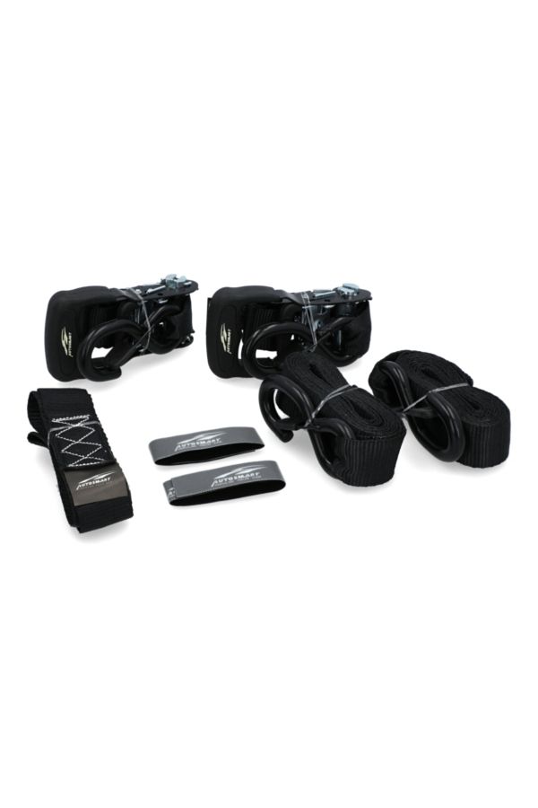 AUTOSMART-2-Piece Durable Soft Loop Ratchet Strap Set 1.5inch x 8ft 1