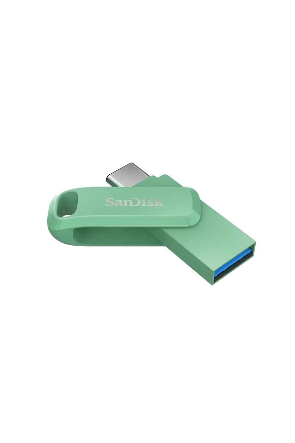 SanDisk-محرك أقراص مزدوج للغاية - ذاكرة فلاش USB Type-C بسعة 128 جيجابايت باللون الأخضر الأفسنت SDDDC3-128G-G46AG 1