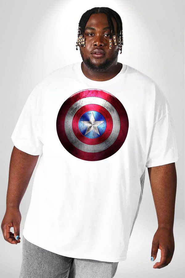 Plus size captain america shirt store