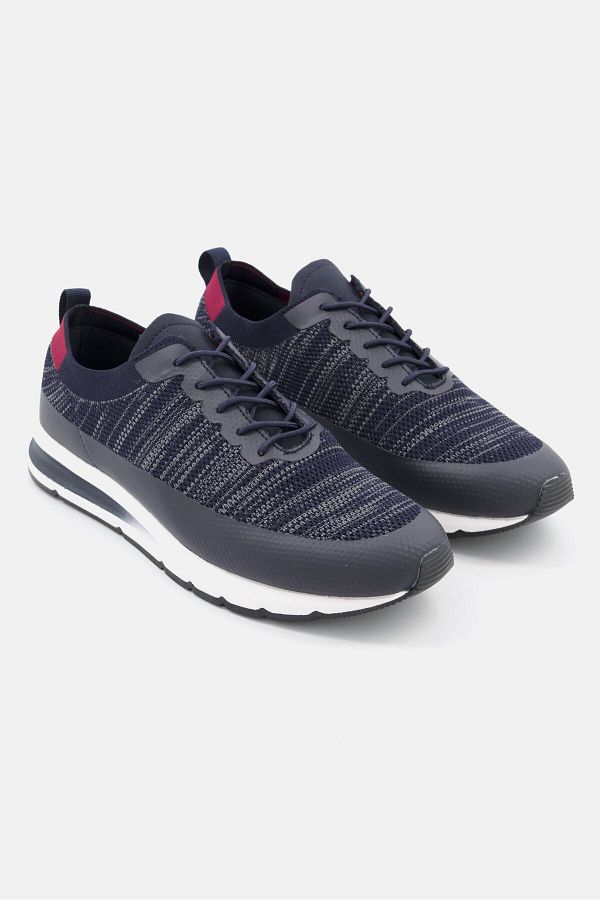 Tahari Men Textured Lace Up Shoes Navy Trendyol