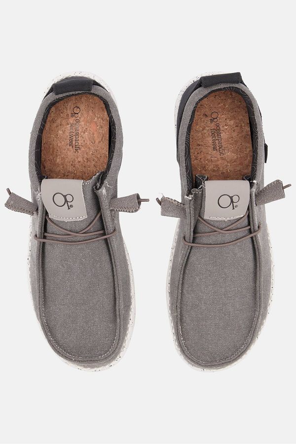 Ocean Pacific Men Canvas Lace Up Shoes Grey Black White Trendyol