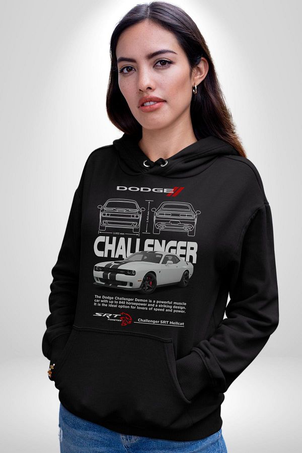 Angemiel 2017 Dodge Challenger Sxt Plus Men s and Women s Black Hooded Sweatshirt Hoodie Trendyol