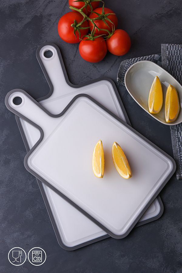 Pazarika-2-Piece Anti-Slip Cutting Board with Handle Cutting Board 1X(30X21 cm 24,5X19,5 cm) 1