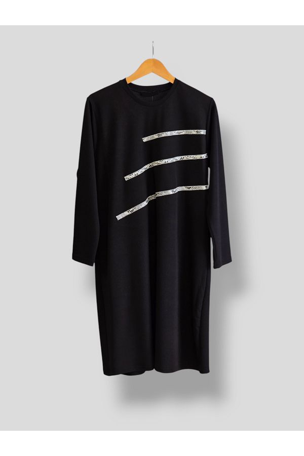 ENDAMIM-Τοπ Tunik Plus Size - Πλεκτό ύφασμα Twirl, Lycra 1