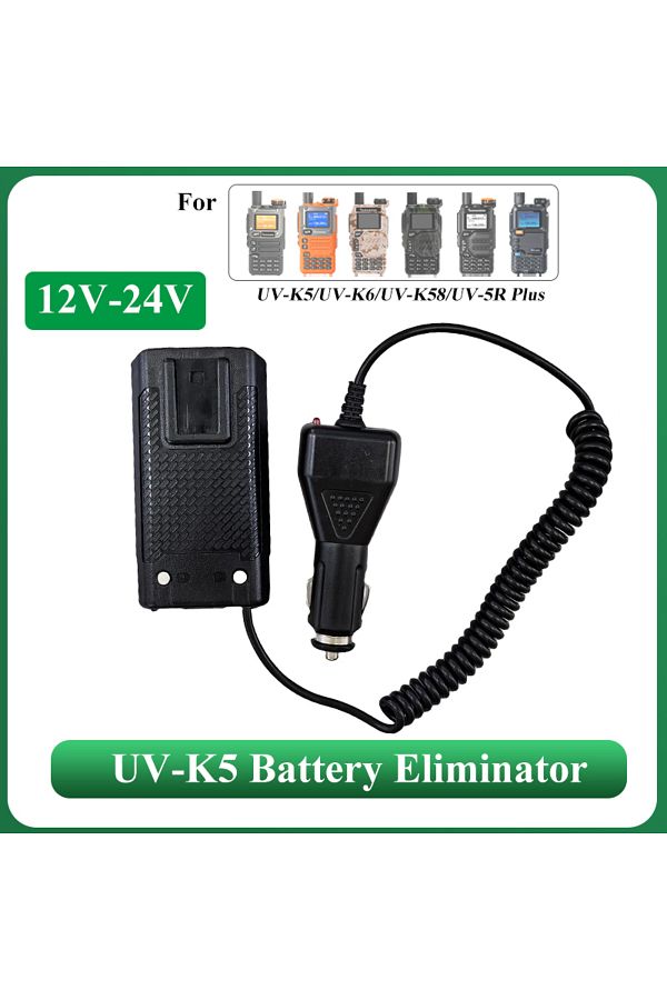 SHIQUN-Quansheng UV-K6 Battery Eliminator 12V-24V Input Voltage UV-K5 Car Charger Walkie Talkie For UV-5... 1