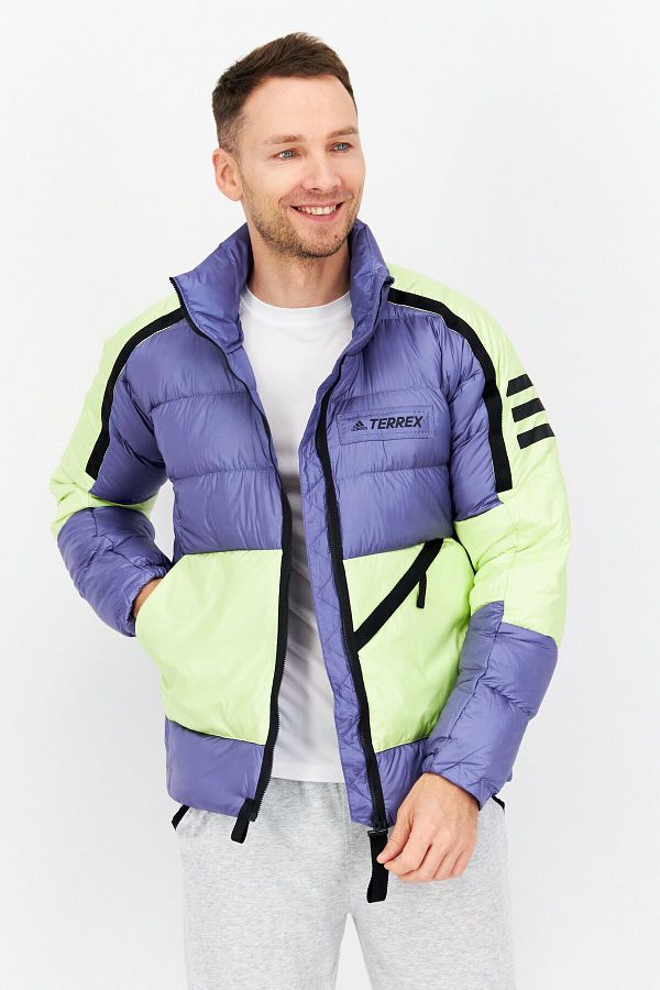 adidas Men Sportswear Fit Long Sleeve Outdoor Jacket Light Purple Trendyol