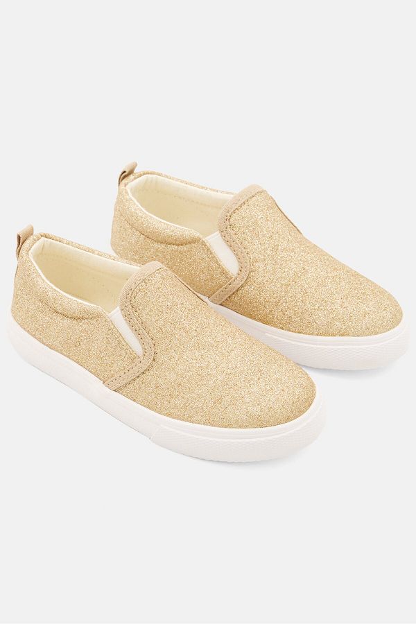 KOALA KIDS Toddlers Girl Glittered Casual Shoes Gold White Trendyol
