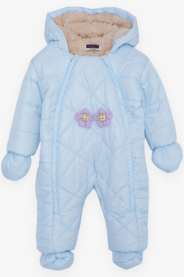 esso mandolin Kız Bebek Astronot Mont Kapüşonlu Aksesuarlı 9 Ay-2 Yaş, Bebe Mavisi