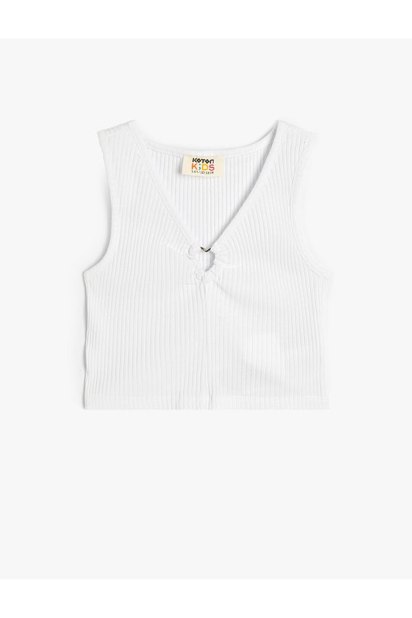 Koton-Athlete V-Neck Sleeveless Cotton with Heart Window Detail 1