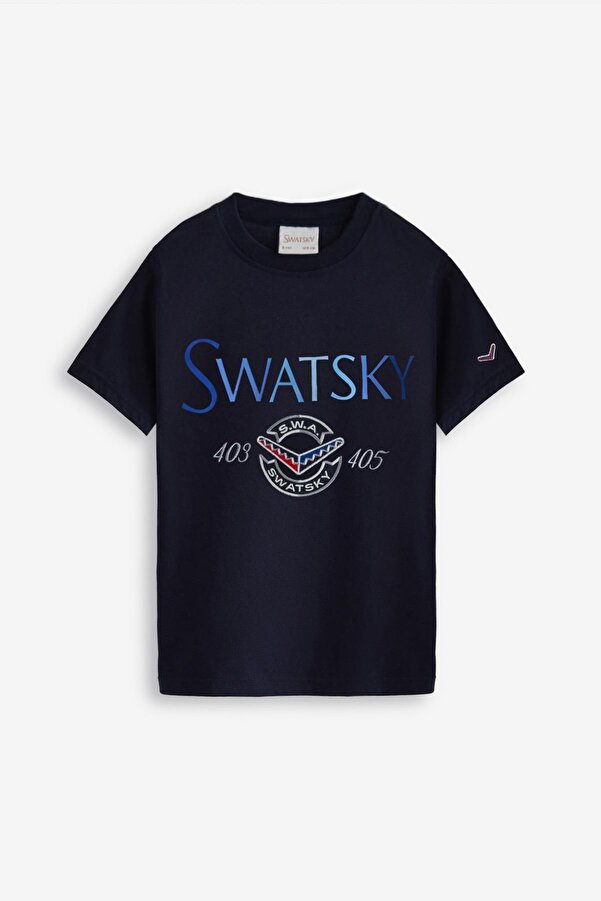 Swatsky Bg Store Boy S Navy Blue T Shirt 23pfwsw1566 - Trendyol