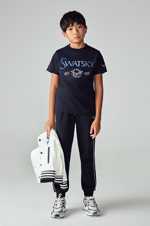 Swatsky Bg Store Boy S Navy Blue T Shirt 23pfwsw1566 - Trendyol