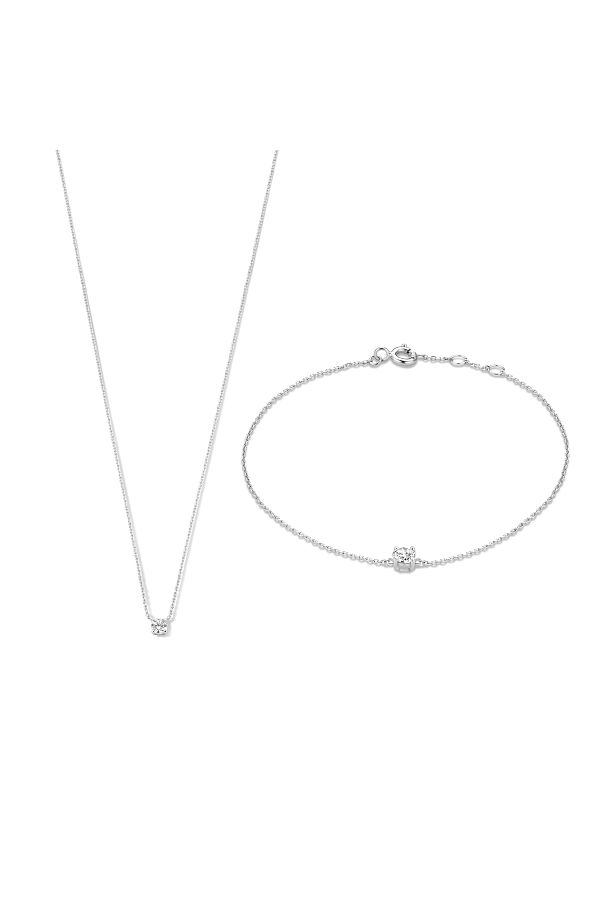 Isabel Bernard-Cadeau D'isabel 14 Karat | Weißgold Halskette Und Armband Geschenksets Ib90030 1