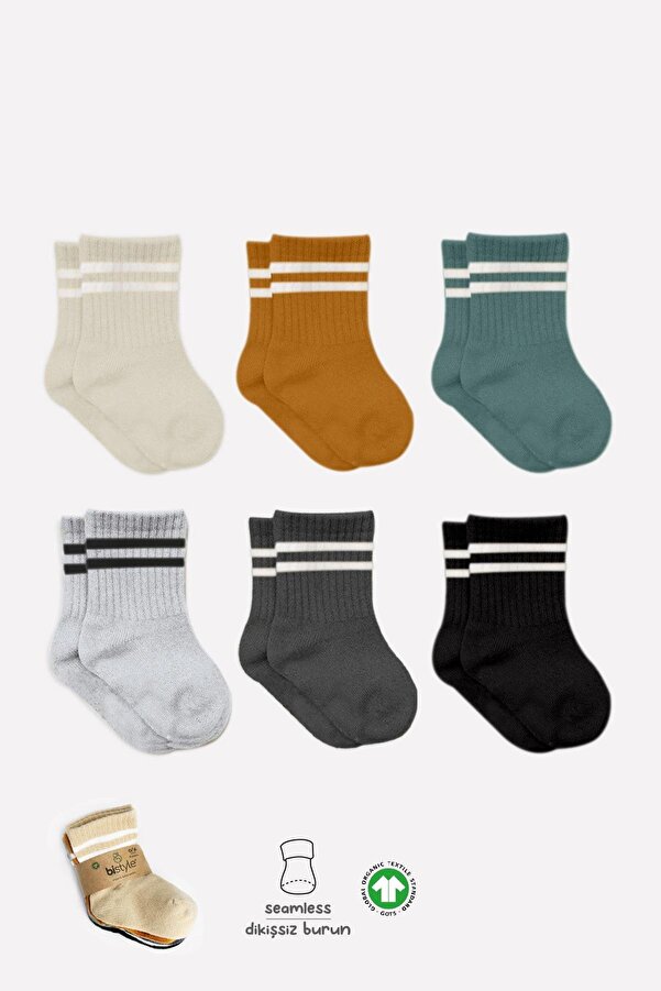 Bistyle Bistil Kız Erkek Bebek Organik Basic Uzun Soket Çorap