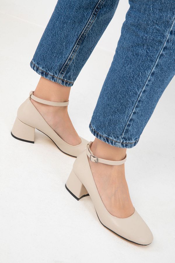 SOHO 19917 Model Beige Women s Classic Heeled Shoes Trendyol