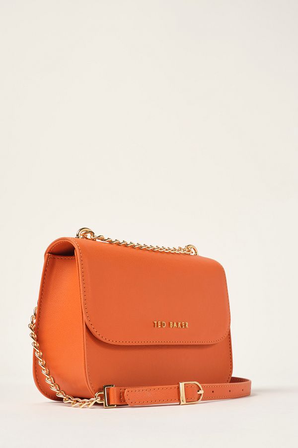 Ted Baker Orange Plain Leather Cover Chain Strap Crossbody Bag 24Fw914 Trendyol