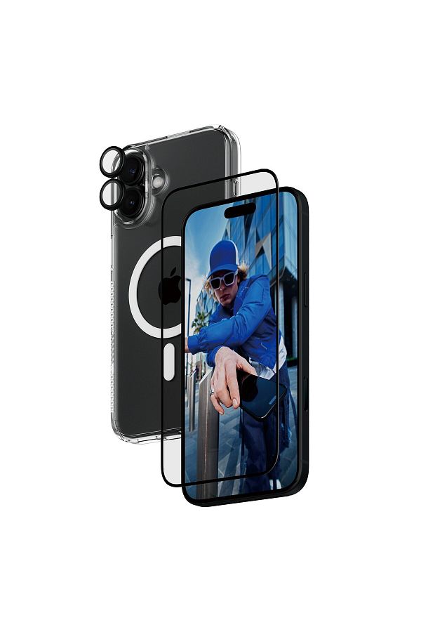 PanzerGlass-iPhone 16 Plus 3 in 1 Compatible Screen & Camera Protector & Case 1