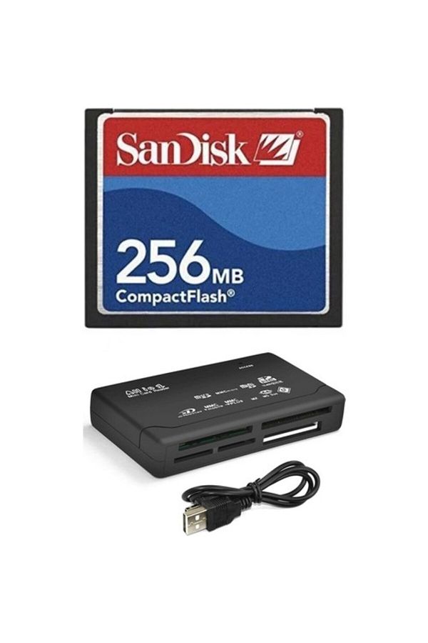 Pmr-Sandisk 256 Mb Compact Flash Memory Card - Usb 2.0 Cf Card Reader 1