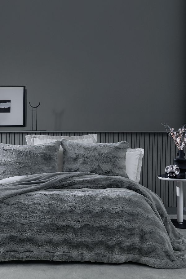 Yataş-Liza Anthracite Double Bedspread Set 1