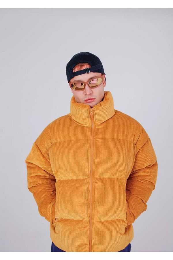 Qawis Red Velvet Puffer Jacket Stand Collar Trendyol