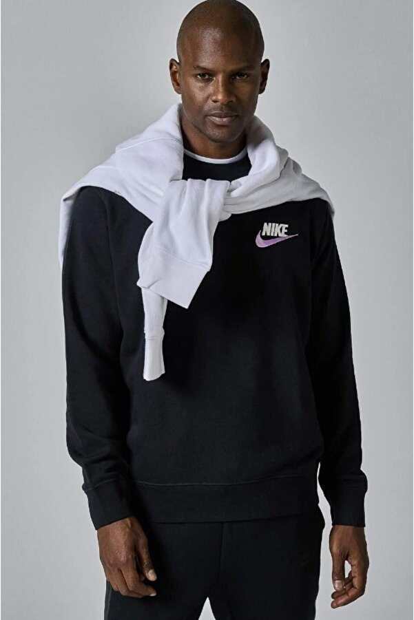 Nike Club ft Crew Men's Black Sweatshirt- Trendyol