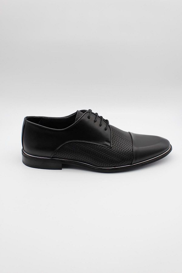 mza Black Genuine Leather Analine Neolite Sole Laced Classic Shoes 1033235109 Trendyol