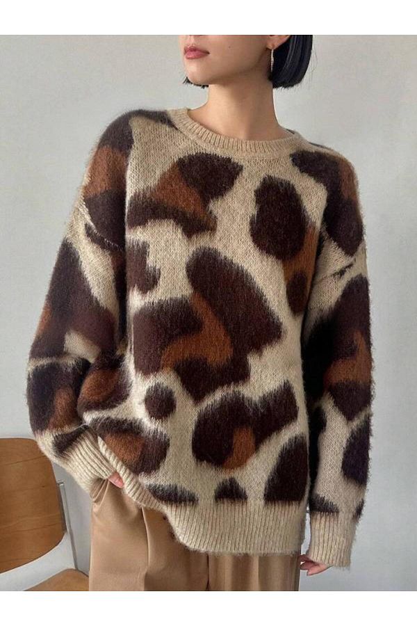 Soft leopard sweater shop