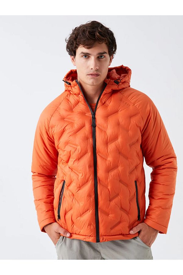 Dark orange puffer jacket 2025