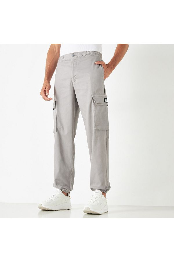 ECKO-Unltd Solid Cargo Pants with Pockets 1