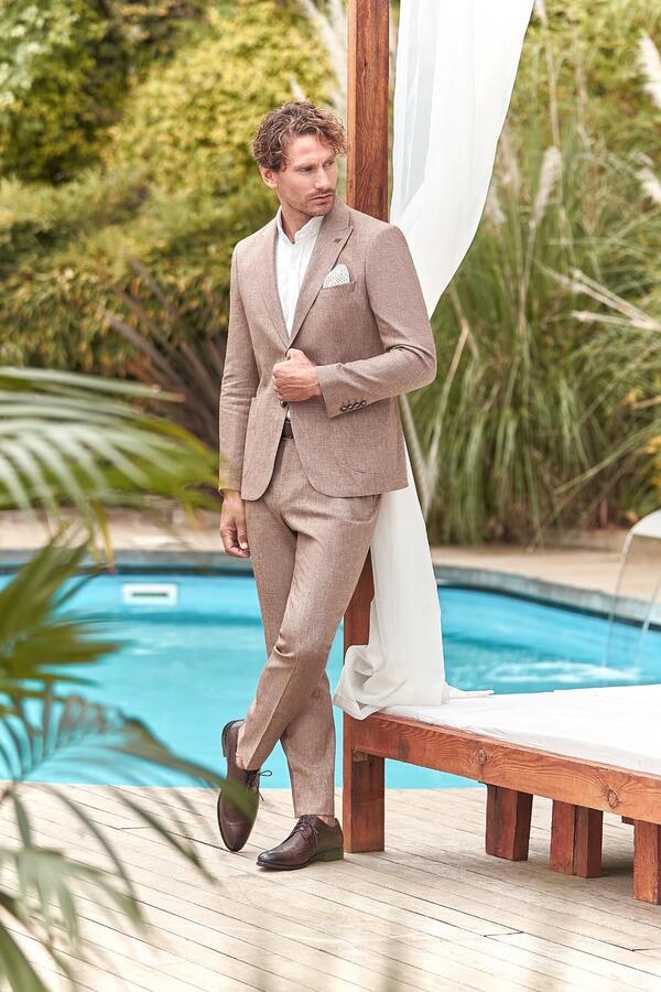 İmza-Maro guler coadă de rândunică Bumbac in 6 picături Slim Fit Slim Fit Costum clasic1001240103 1
