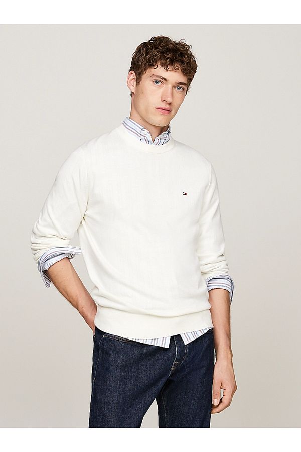 Tommy Hilfiger Crew Neck Jumper with Cashmere Trendyol