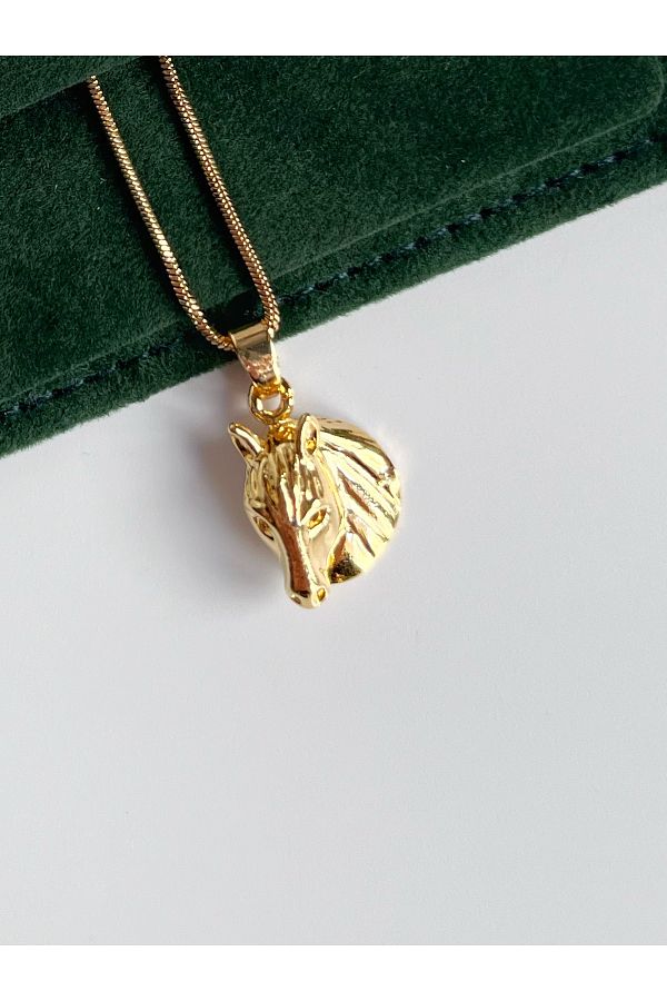 Miltonia-Design Horse Silhouette Steel Necklace 1