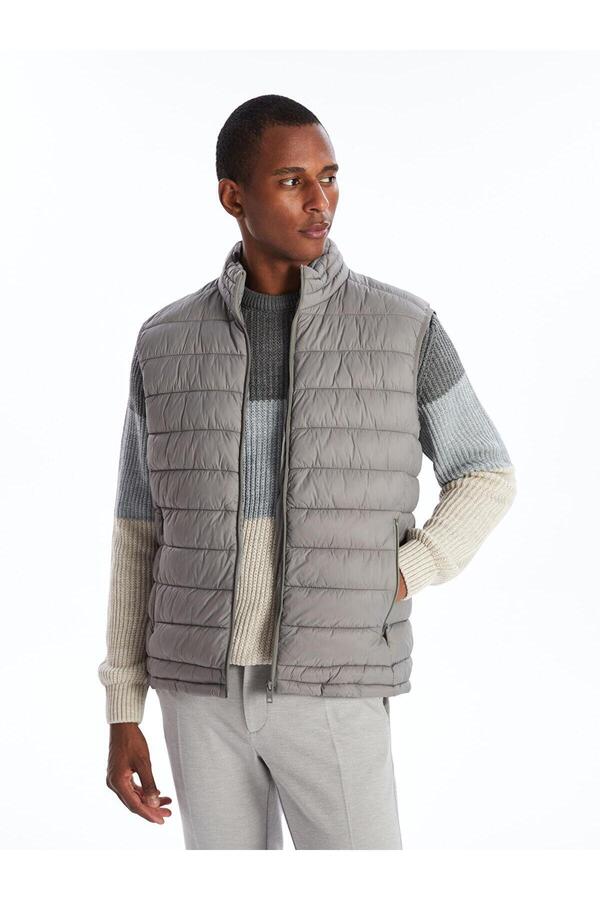 LC Waikiki-Southblue Standard Mold Stand Collar Men's Inflatable Vest 1