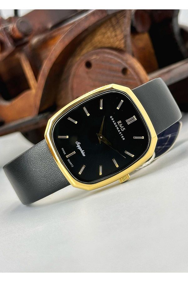 Grand Romanson Men s Wristwatch Sapphire Glass Leather Cord Trendyol