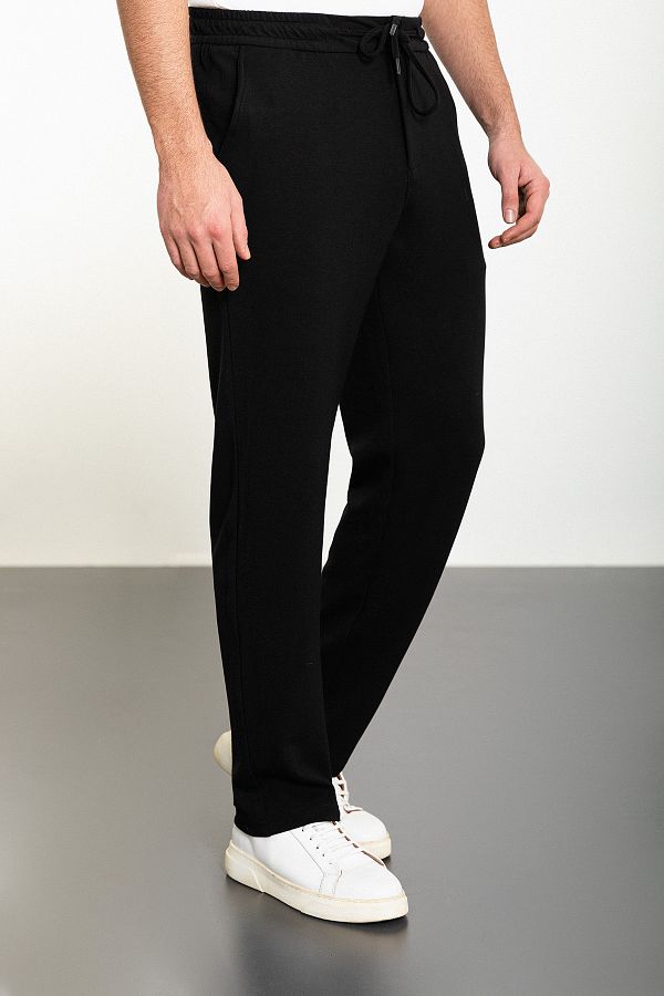 Mcr Men s Slim Fit Plain Black Sweatpants Trendyol