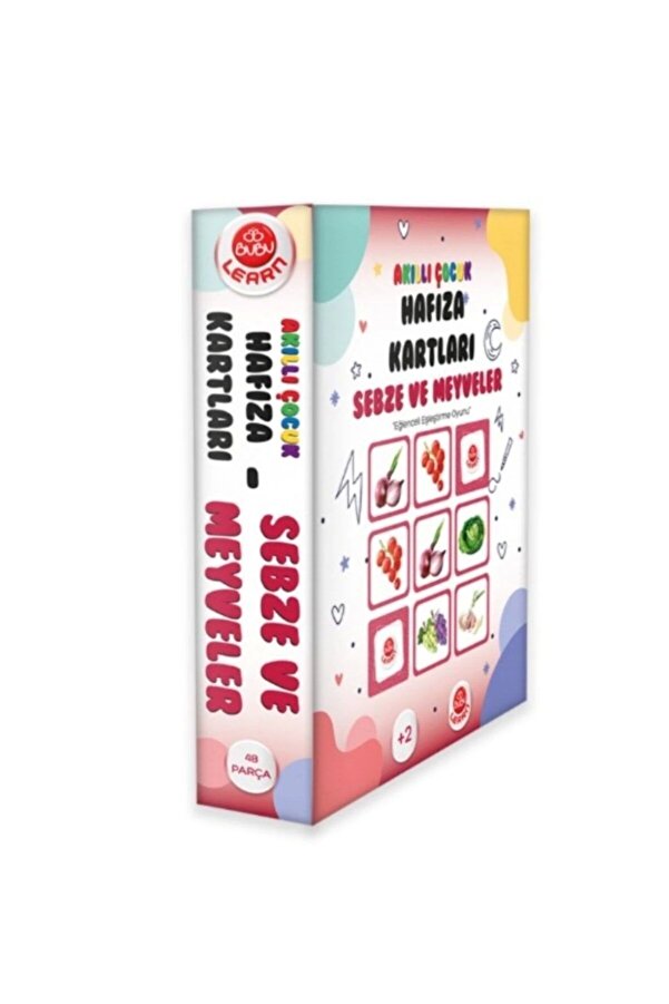 Bubu Akıllı Çocuk Hafıza Kartları Sebze Ve Meyveler Eşleştirme Oyunu