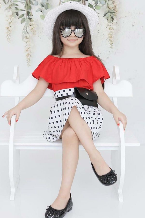Mnk-Ayrobin Fustă Buline costum Fata Rosie 1