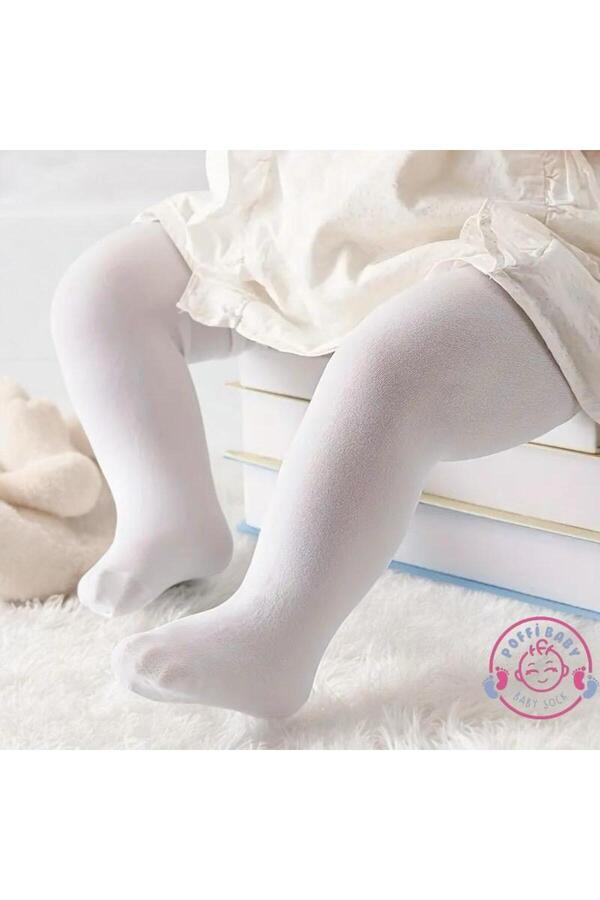 poffibaby Organik Pamuk Yenidoğan Bebek Kilotlu Çorap 2 Li