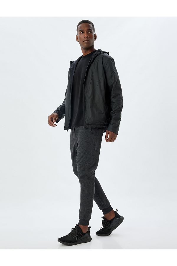 Koton-Αθλητική φούτερ από βαμβακερό μείγμα - Jogger Waist, τσέπες με λεπτομέρεια ραφής με κορδόνια 1