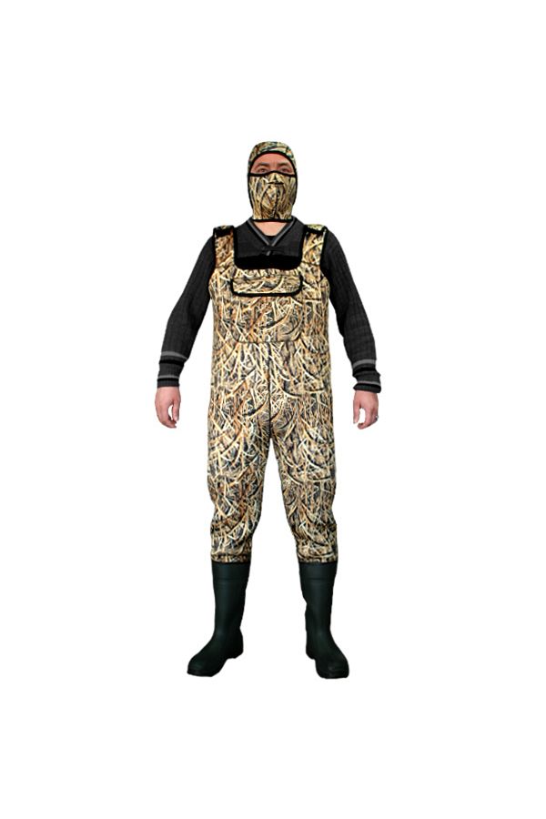 SAVAGE-Reed Pattern Neoprene Overalls Boots (7777) 1